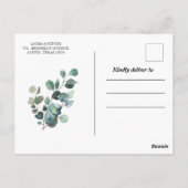 Vert géométrique moderne changer la carte postale  (Dos)