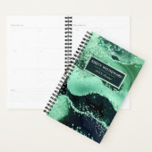 Vert Glamour faux Sequins Pailletés Agate (Devant avec enveloppe)