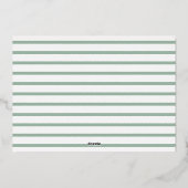 Vert + Gold Foil Joyeux Cartes photos de vacances (Verso)