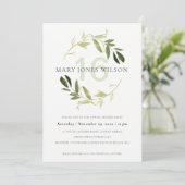 VERT GOLD FOLIAGE WREATH SWEET 16 CARTE D'ANNIVERS (Debout devant)