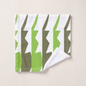 Vert gris Abstrait Motif moderne (Gant de toilette)
