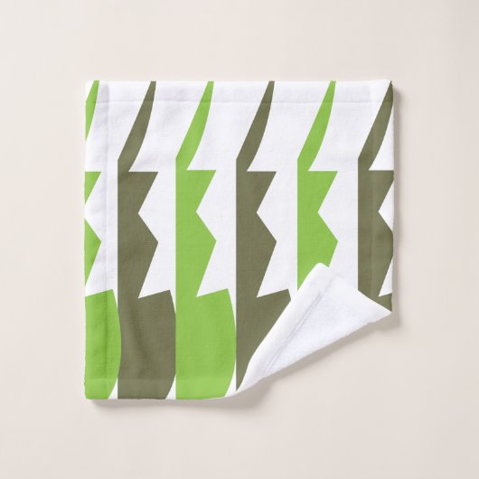 Vert gris Abstrait Motif moderne (Gant de toilette)