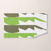 Vert gris Abstrait Motif moderne (Serviette à main)