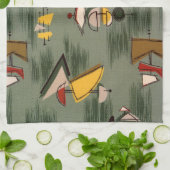 VERT GRIS de serviette de cuisine de MoJo de (Plié)