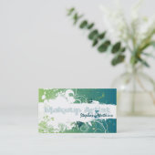 Vert grunge d'éclaboussure de carte de visite de (Debout devant)