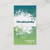 Vert grunge d'éclaboussure de carte de visite de (Dos)