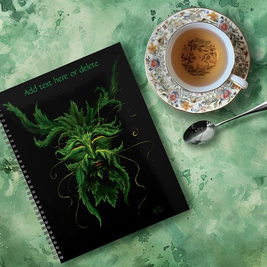 Vert Homme Fae Feuilles Noir