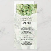 Vert hydrangea menu mariage hydrangea2 (Devant / Derrière)