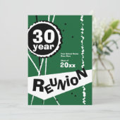 Vert invitation de la Réunion de classe de 30 ans (Debout devant)