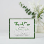 Vert irlandais simple | Merci funéraire (Debout devant)