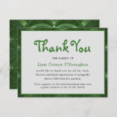 Vert irlandais simple | Merci funéraire (Devant / Derrière)