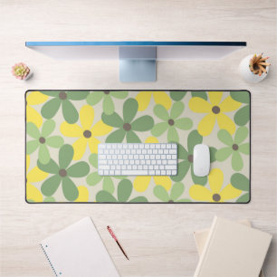 Vert jaune rétro Y2K les années 70 Fleur Motif