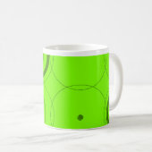 Vert, Lime Retro Abstrait Art Mug (Devant droit)
