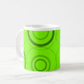 Vert, Lime Retro Abstrait Art Mug (Devant gauche)