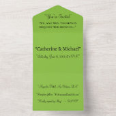 Vert Lime Tout En Un Faire-part de mariage - Lumin (À l'intérieur)