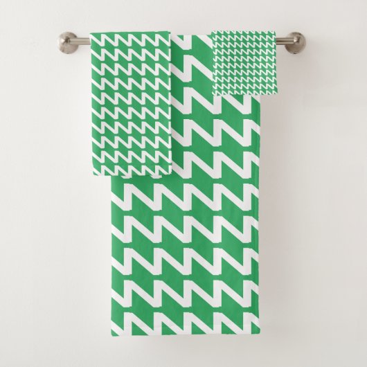 Vert marine et blanc Moderne Vagues Sharp (En situation)