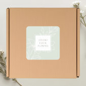 Vert menthe | Étiquette floral chic