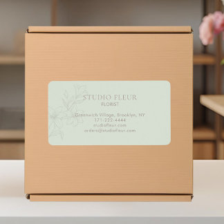 Vert menthe | Étiquettes de adresse fleuristes mod