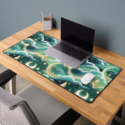 Vert Menthe Frais Lune Céleste pour un Espace de T (Bureau 2)