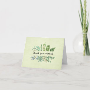 Vert Merci Plante penser à votre carte