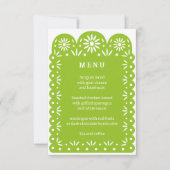 VERT MEXICAIN PAPEL menu PICADO (Devant)