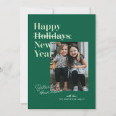 Vert Mieux Tard Que Jamais Carte Nouvelle Année (Devant)