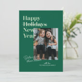 Vert Mieux Tard Que Jamais Carte Nouvelle Année (Debout devant)