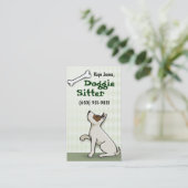 Vert mignon de cartes de visite professionnelle de (Debout devant)