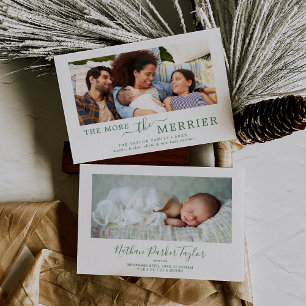 Vert minimal plus le Faire-part de naissance plus 