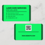 Vert minimaliste carte de visite moderne (Devant / Derrière)