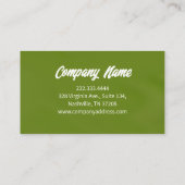 Vert mode de vie Vie saine Carte de visite (Dos)