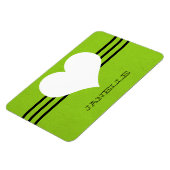 Vert moderne Coeur Flexi Magnet (Côté Gauche)