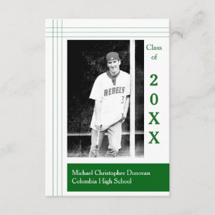 Vert moderne de rayures - faire-part de