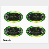 Vert moderne éblouissant produit Étiquette Bijoux (Feuille)