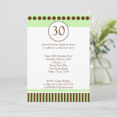 Vert moderne et Brown 5x7 Invitation d'anniversair (Debout devant)