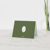 Vert moderne minimaliste + Merci Mariage blanc (Dos)