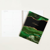 Vert Moderne Noir & Or Agate Personnaliser (Devant avec enveloppe)