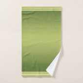 Vert mousse classique avec serviette frise (Serviette à main)