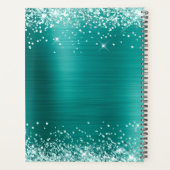 Vert Mousse de Mer Paillettes Aqua Turquoise Feuil (Dos)
