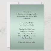 Vert mousse et argent, invitation de mariage gay (Dos)
