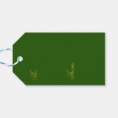 Vert n°2, Étiquette cadeau verte (Dos Horizontal)