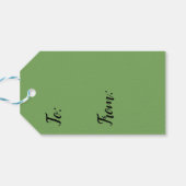 Vert n°4, Étiquette cadeau verte (Dos Horizontal)