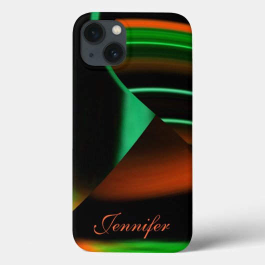 Vert N Orange Grandes N Formes coque ipad * (Verso)