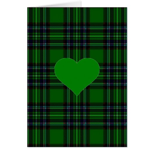 Vert N' Plaque de tartan noir - accent de coeur ve (Devant)