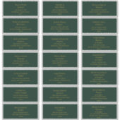 Vert Noël simple | Étiquettes de adresse invités (Devant)