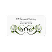 vert, noir & blanc Chic étiquettes de adresse d'af (Devant)