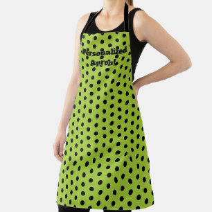 Vert noir Polkadot Halloween couleurs tablier