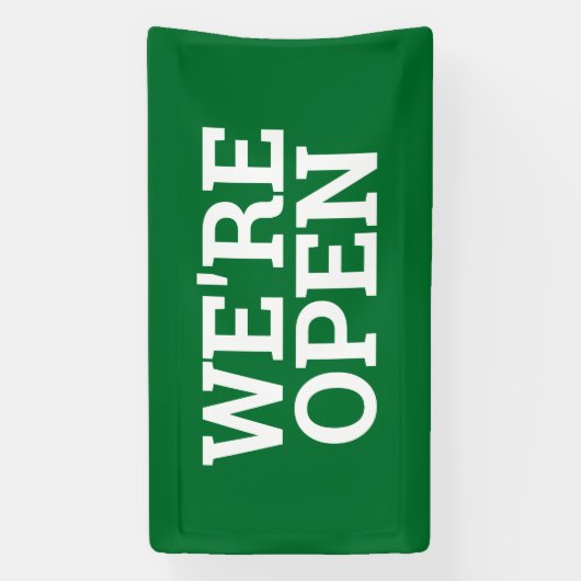 Vert nous sommes ouvert modèle signe de bannière d (Verticale)