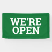 Vert nous sommes ouvert modèle signe de bannière d (Horizontal)