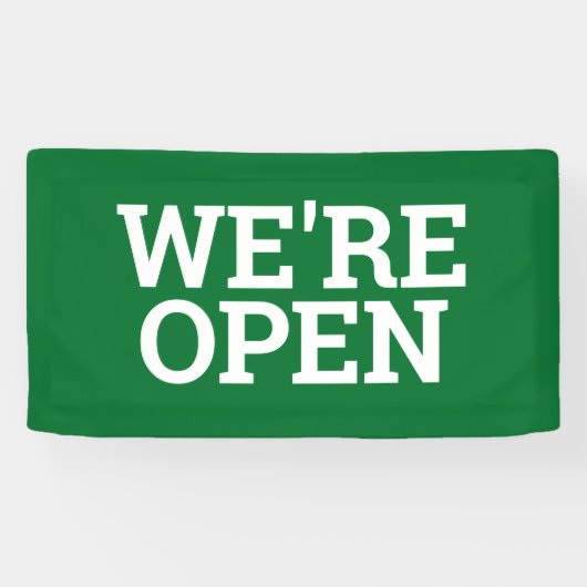 Vert nous sommes ouvert modèle signe de bannière d (Horizontal)